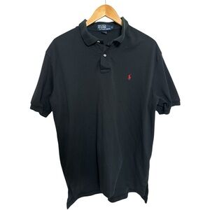 Ralph Lauren Black Polo Shirt Classic Design
